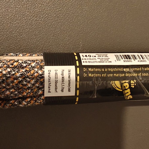 Dr. Martens 140cm Round Marl Shoe Laces new, grey and blue polyester