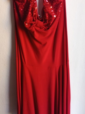 Red evening dress with sequins new