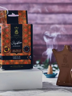 Ansaam Kahraman Pyramid Incense cones like new, amber and saffron aroma