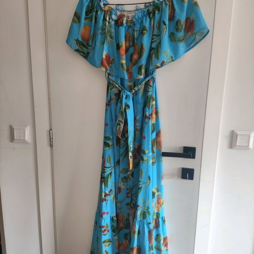 strapless open back dress Turquoise Satin Cowl Neck Midi Dress