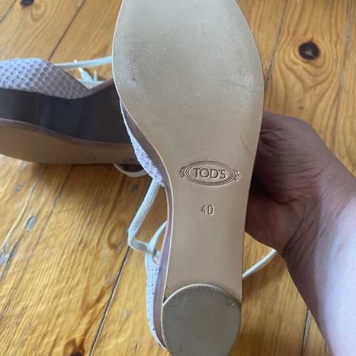 Tod's platform shoes size 40 new, beige and pink