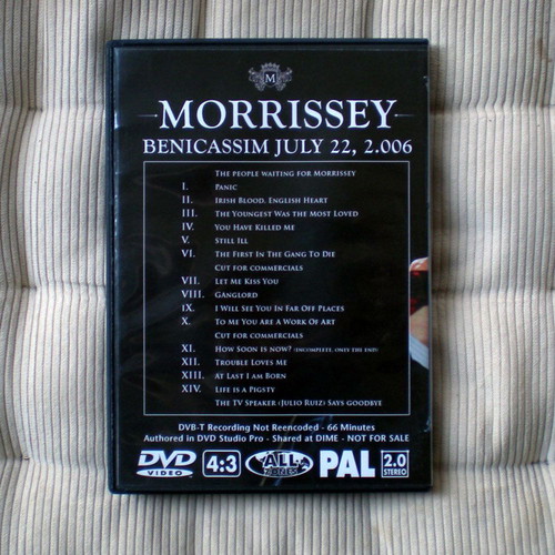 Morrissey Live in Benicassim Festival 22.Jul.2006 DVD like new, rock