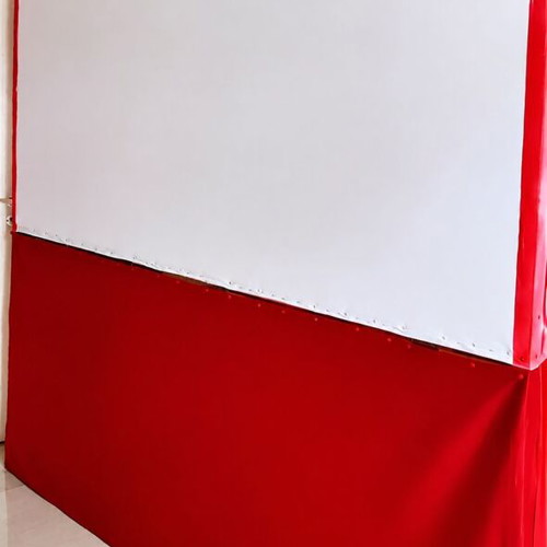 Professional folding Karagiozis shadow theater curtain with lantern holder