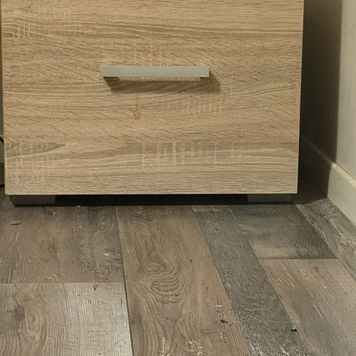 Bedroom furniture set like new, double bed, mattress, nightstand