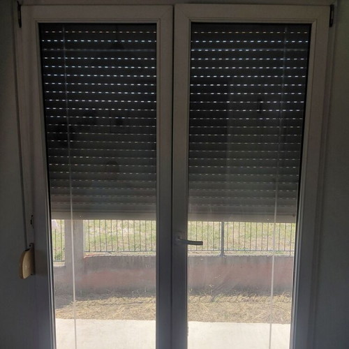 Balcony doors and window set used, aluminum shutters, PVC