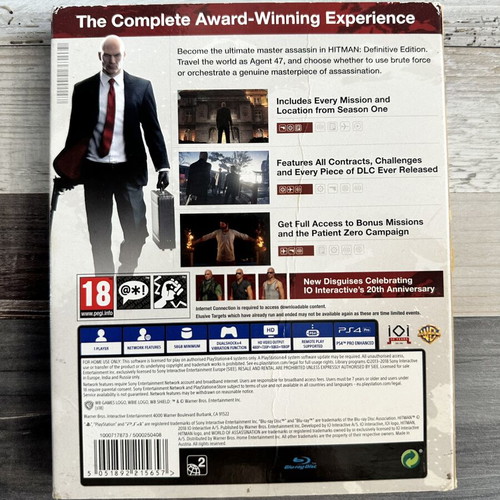 Hitman Definitive Steelbook Edition PS4 like new