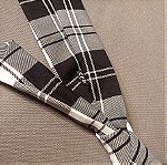  Καρό μαυρόασπρη γυναικεία γραβάτα - αξεσουάρ