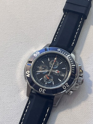 Sector Chrono 49mm σαν καινούργιο, μαύρο, λουράκι σιλικόνης