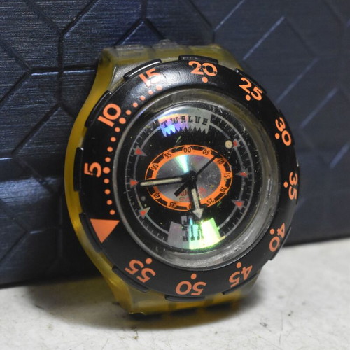 Vintage Swatch Scuba Jellyfish watch used for parts or repair
