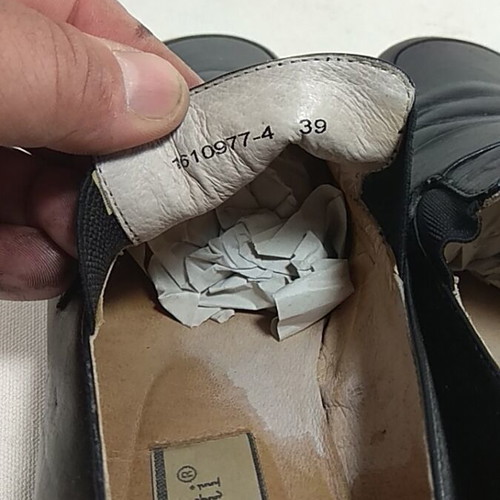 Mario Ponti leather shoes used, black size 39