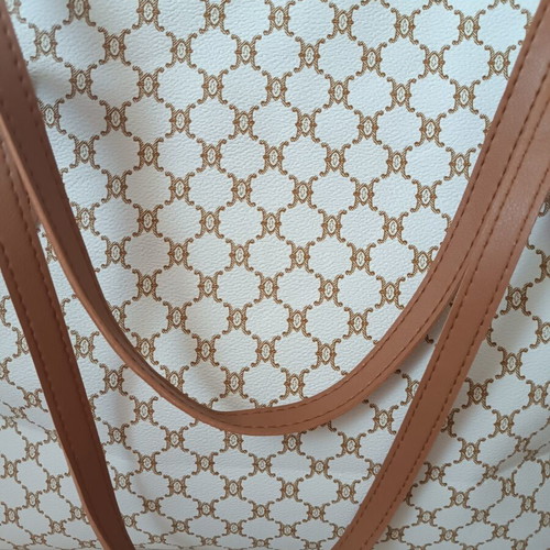Women's shoulder bag new, soft material, includes wallet pouch, white