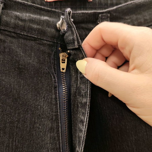Red Rock women's jeans used, straight fit, cotton, black