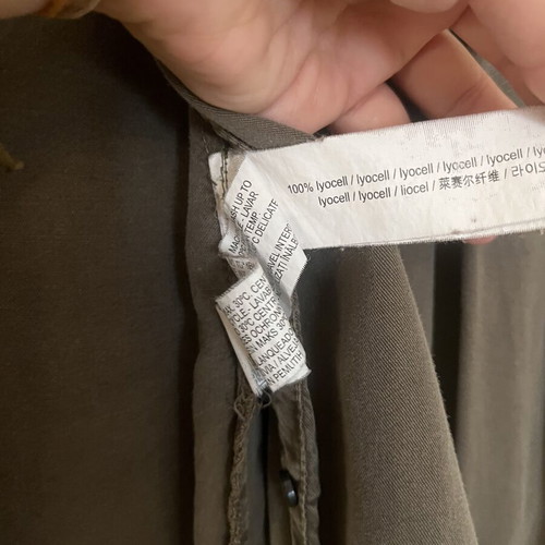 Stradivarius shirt used, olive green, size M