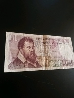 Βελγιο 100 framcs 1972 μεταχειρισμένο χαρτονόμισμα