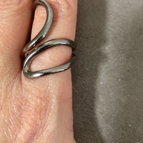 RiffRaff silver-tone ring with unique design