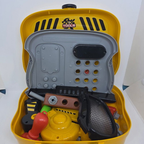 Tool case used, toy set