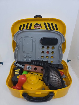 Tool case used, toy set