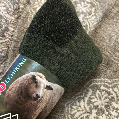 A Deep wool thermal high socks new, green