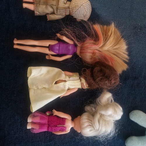 Mattel Barbie Kelly/Shelly small vintage dolls, pack