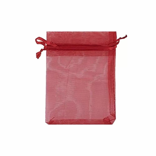 Fabric gift pouch new 17.5 x 12.5 cm red