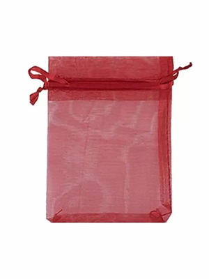 Πουγκί δώρου υφασμάτινο καινούργιο 17,5 x 12,5 cm κόκκινο