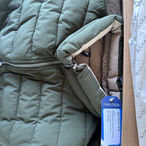 Nautica men's reversible jacket large khaki-beige new