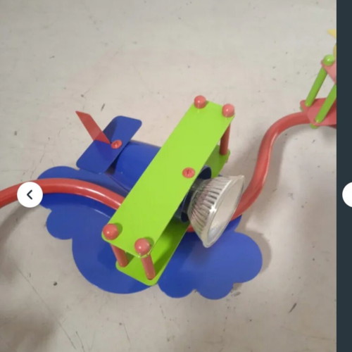 Children's ceiling light like new with cloud and airplanes in bright colors