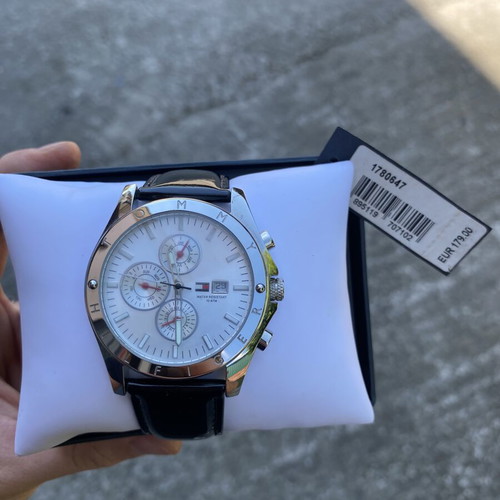 Tommy Hilfiger women's watch new with box, black and silver