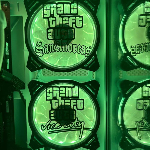 GTA San Andreas & Vice City 120mm fan covers new, pack of 2
