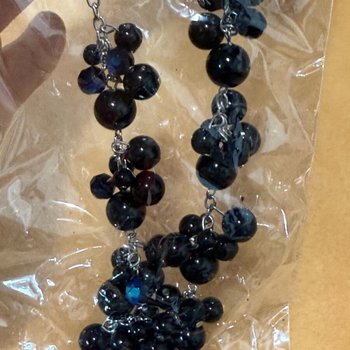 Faux bijoux black necklace new