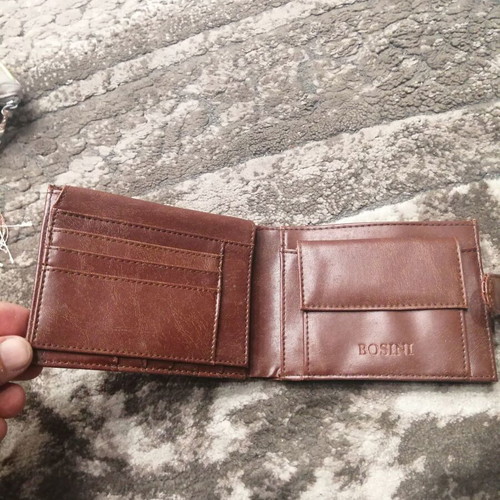 Leather wallet new brown