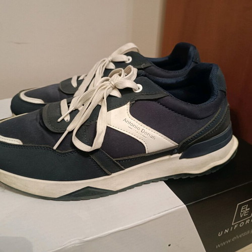 Men's sneakers size 43 like new, white and blue