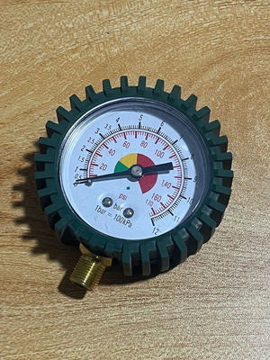 Μανόμετρο για αερόμετρο, 0-170 psi (0-12 bar)