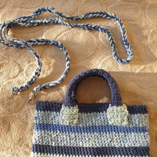 Boho crochet shoulder and hand bag for mobile phone, new