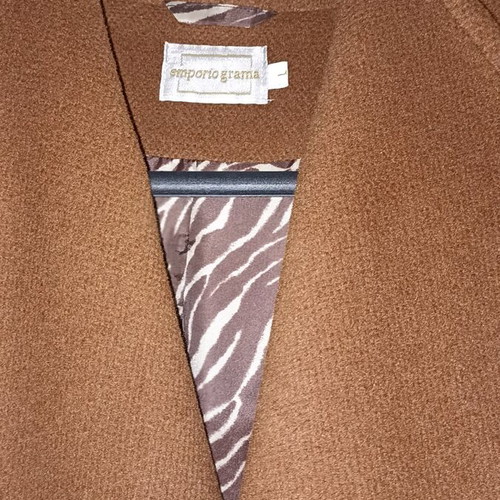 Long coat Emporio Grama fabric women's brown like new, size Large