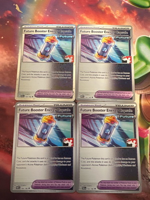Future Booster Energy Capsule new, 1 holo and 3 non holo from prize pack 5
