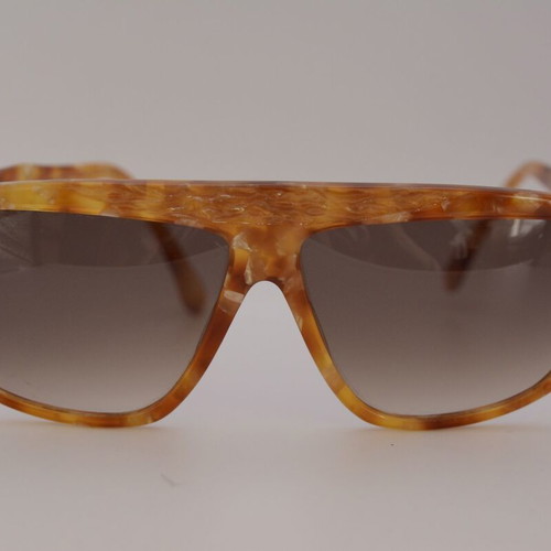 Genny vintage 80s brown sunglasses new, handmade in Italy