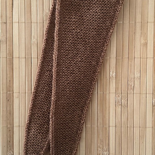 Sophie's scarf hand-knitted, new, brown