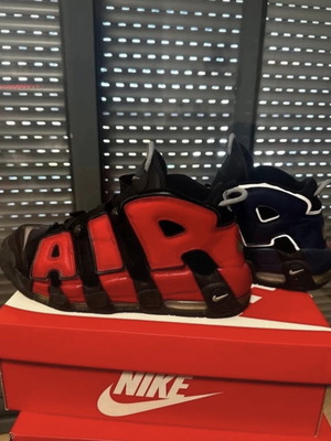 Nike Air More Uptempo 96’ σαν καινούργια, μπλε και κόκκινα sneakers μέγεθος 45