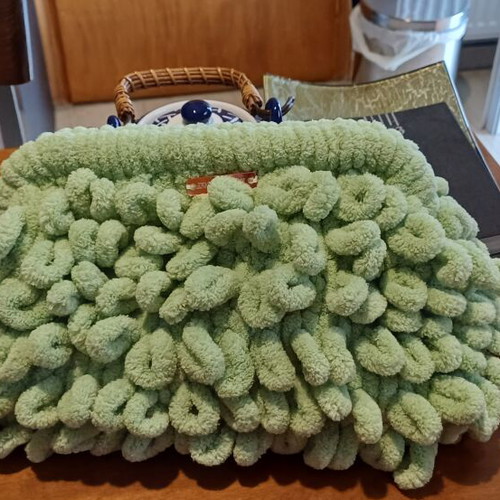 Handmade green handbag new