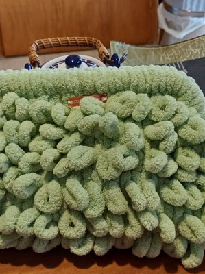 Handmade green handbag new