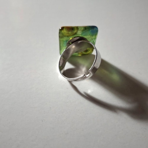 Handmade ring like new, multicolored with adjustable size
