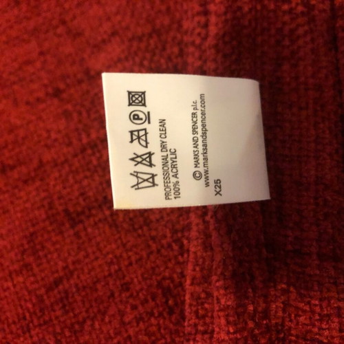 M&S Vintage Red Throw Blanket like new