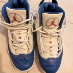 Jordan 6 Rings athletic shoes, size 41, white and blue