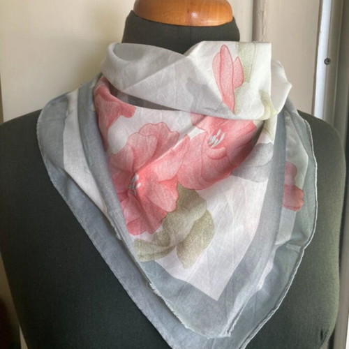 Cacharel Anais Anais Floral Bandana scarf used, multicolor cotton