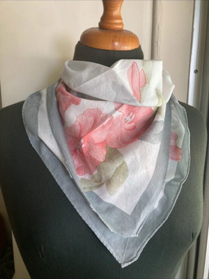 Cacharel Anais Anais Floral Bandana scarf used, multicolor cotton