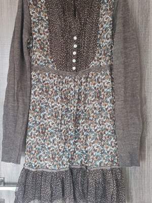 Queguapa Romantic Vintage Dress like new, multicolored
