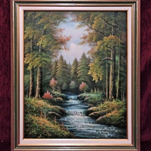 RIE (Potamaki) painting on canvas with frame like new