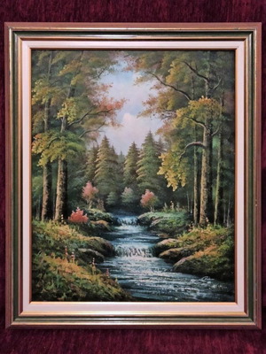 RIE (Potamaki) painting on canvas with frame like new