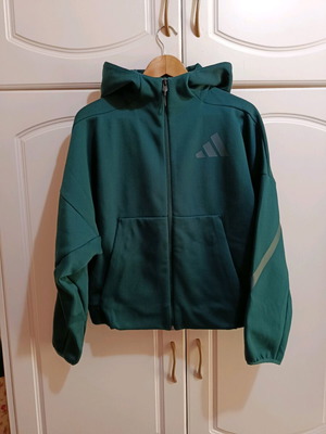 Adidas Women's Jacket New With Hood Dark Green Size M